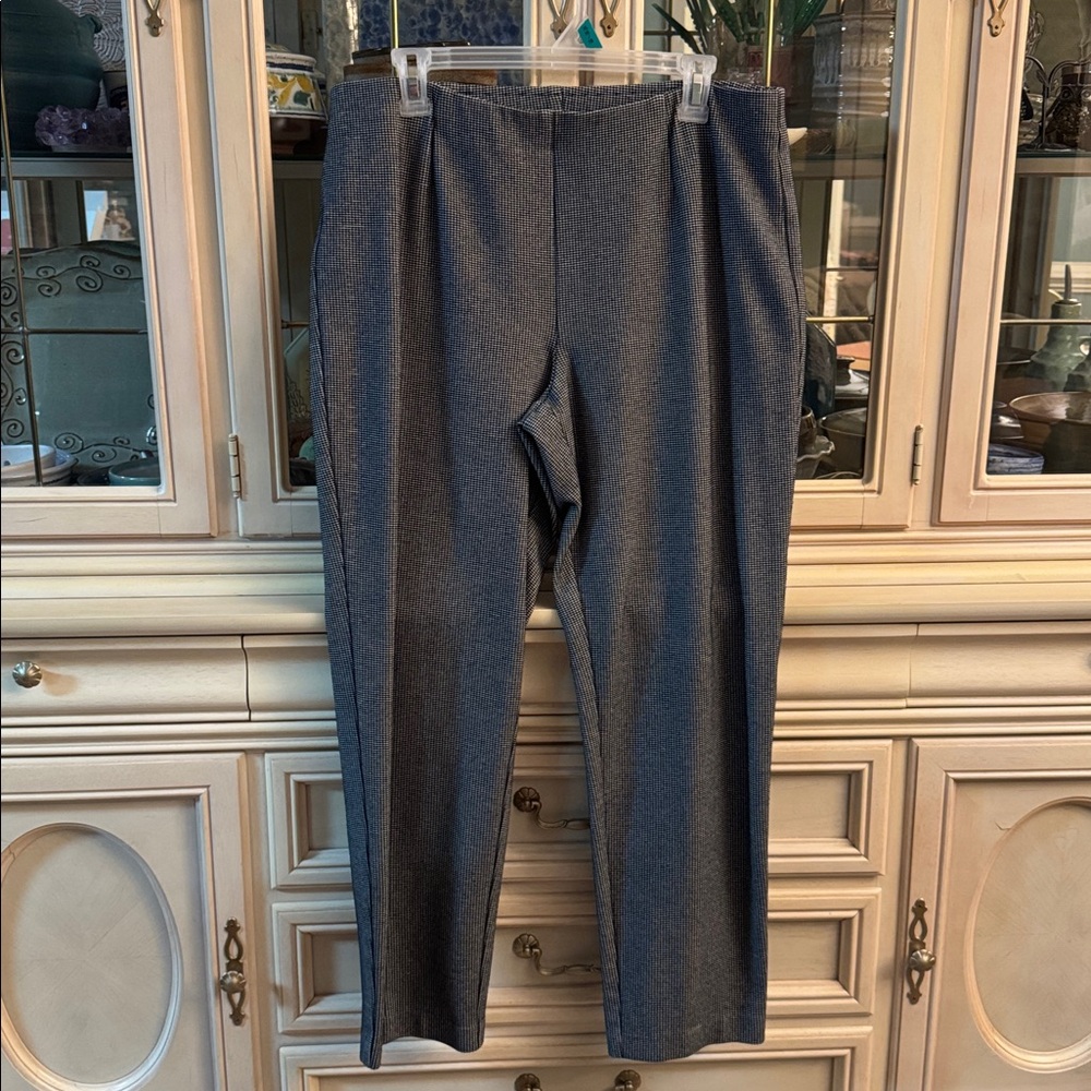 J. Jill Black and White Ponte Slim Leg Pants